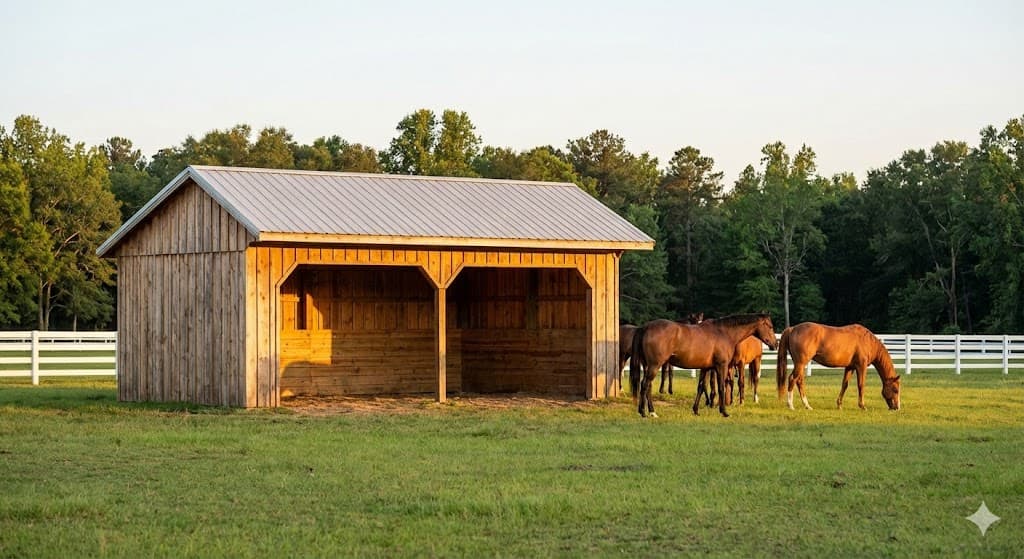Professional equestrian structure construction